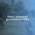 How I assessed governance risks