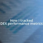 How I tracked DEX performance metrics