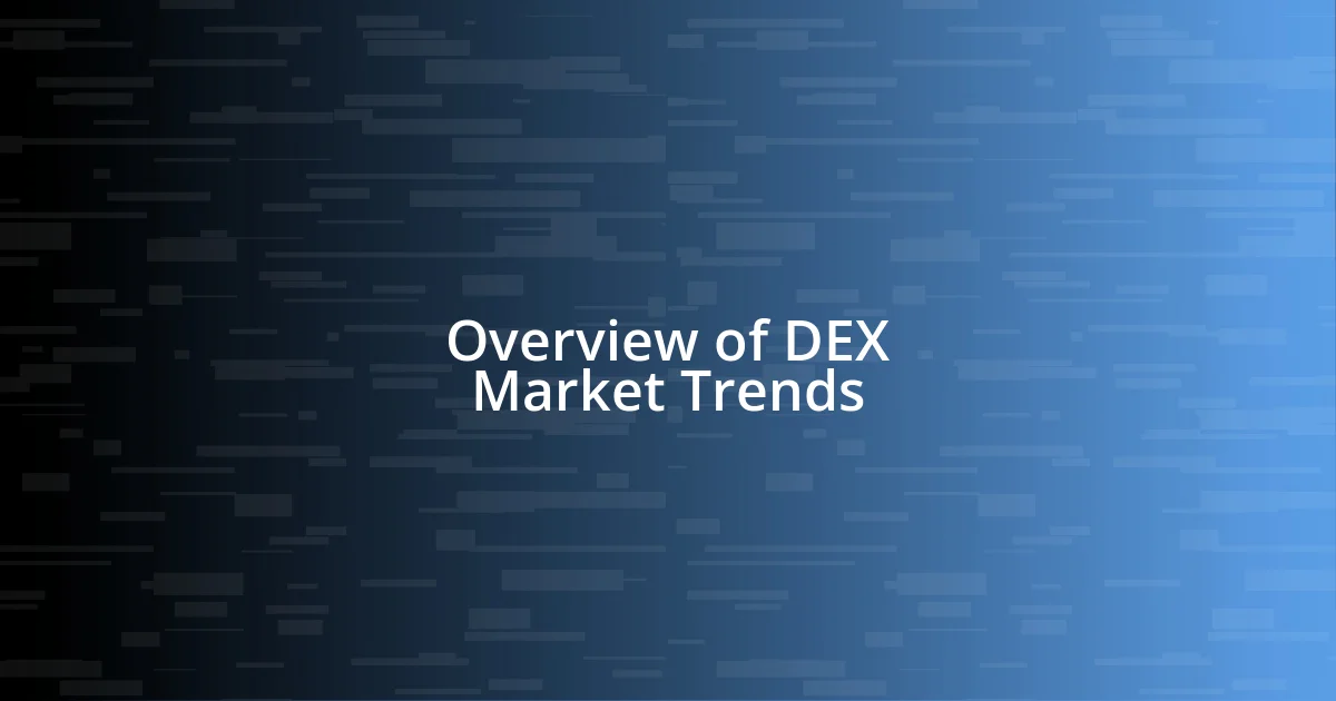 Overview of DEX Market Trends